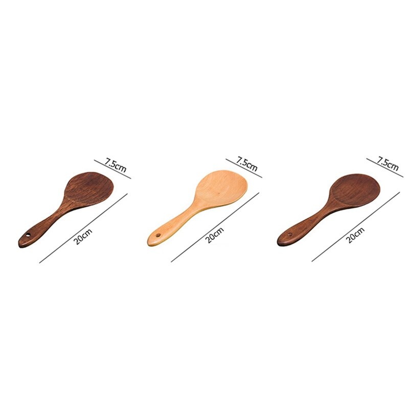 Japanischen stil Holz Reis Löffel Reis Paddel Holz Scoop Küche Löffel Schöpfen Esslöffel Große Portion Löffel Für Heimat Küche werkzeug