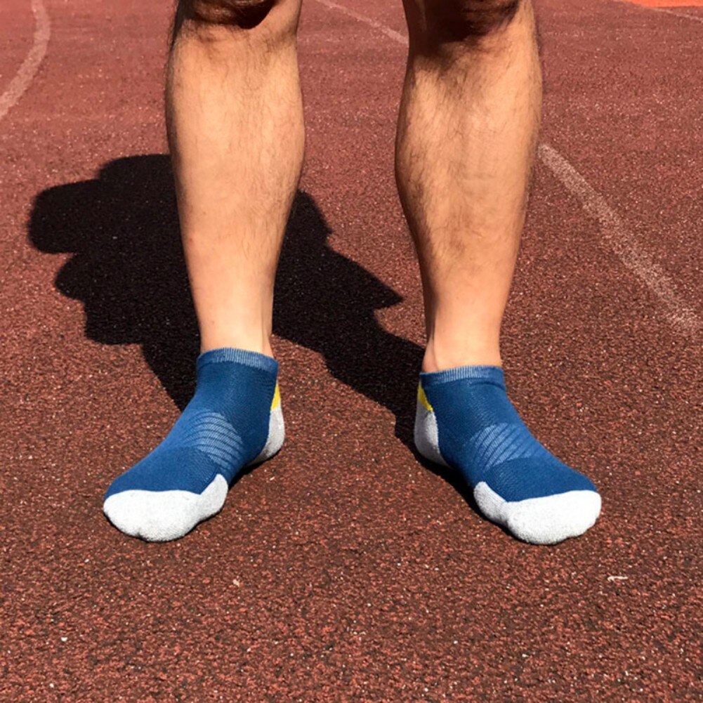 Men Running Sports Socks Comfortable Cotton Compression Cycling Socks Low Cut Run Sports Sock