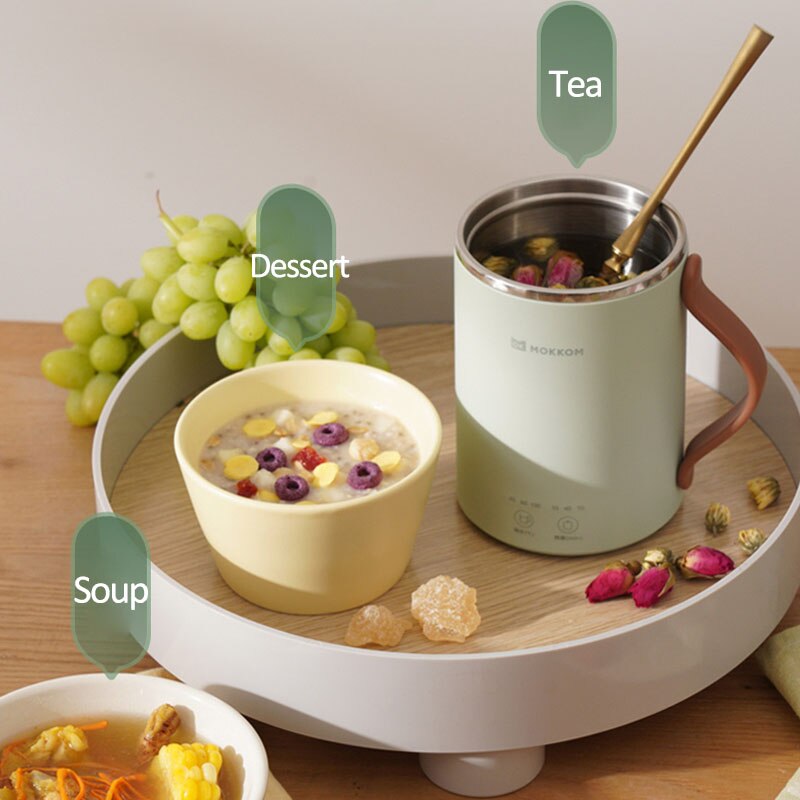 300W czajnik elektryczny przegotowana woda dzbanek na herbatę podgrzewany elektrycznie kubek ambona czajnik zdrowie konserwacja garnek wkładka ze stali nierdzewnej 350ml