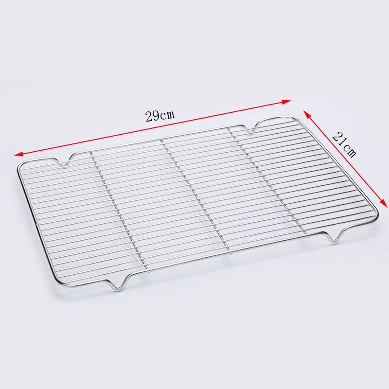 Wire Steaming Kebab Barbecue Mesh Rack BBQ Grill Mesh Tool Net Carbon Stainless Steel deep Square Plate cafeteria Storage trays: mesh 29x21cm