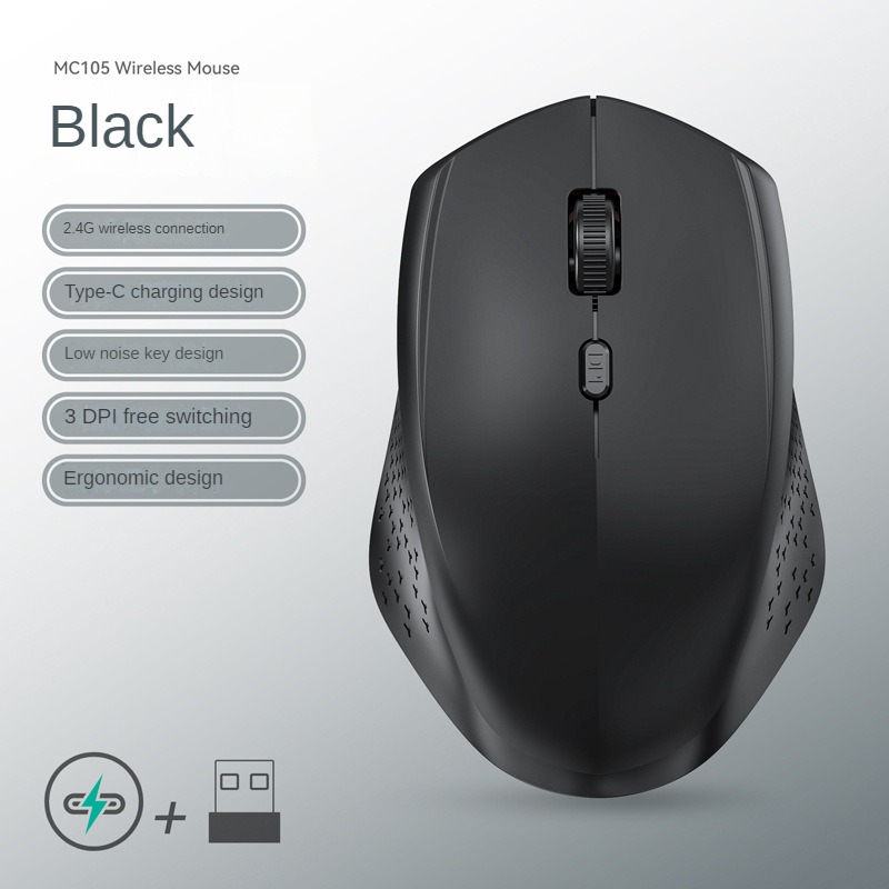 1600 DPI 2.4G/BT Dual Mode Wireless Mice Rechargeable Ergonomic Silent Bluetooth Mouse For Laptop/Notebook/iPad/Tablet/Mac book: Red