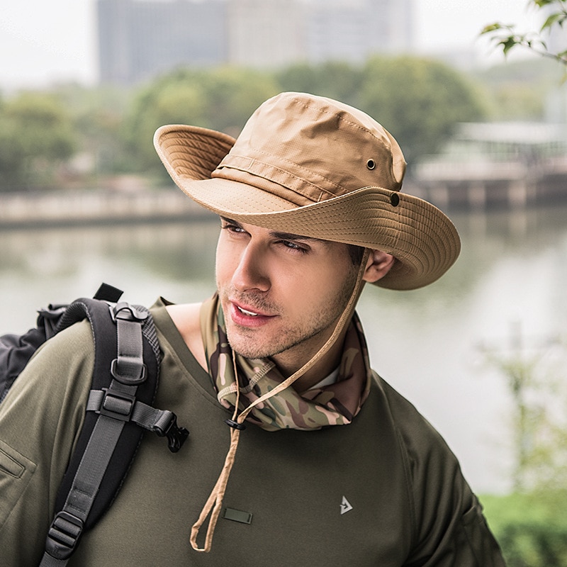 Upf 50+  letvægts solhat kvinder mænd mesh bucket hat sommer fiskeri vandrehue uv beskyttelse flap åndbar strand hat udendørs