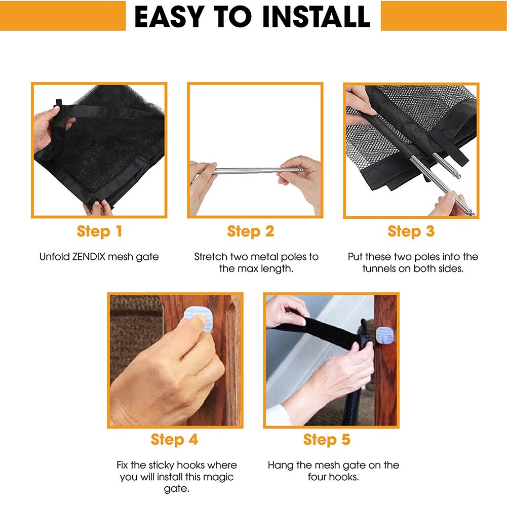 Domowe zwierzaki ogrodzenia dla psów zwierzę domowe izolowane schody sieciowe brama składana siatka kojec