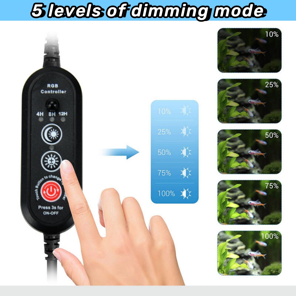 Ip68 Waterdicht Rgb Led Onderwater Licht 36Leds Dc 12V Aquascaping Zuurstofrijke Bellenlamp 21K 24K 40K Afstandsbediening