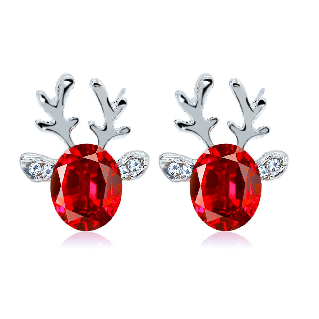 Décorations d'arbre de noël, poupée d'ange pour fille, pendentif Kawaii, ornements d'arbre de noël pour nouvel an, de noël pour enfants,: Earring 1 pair