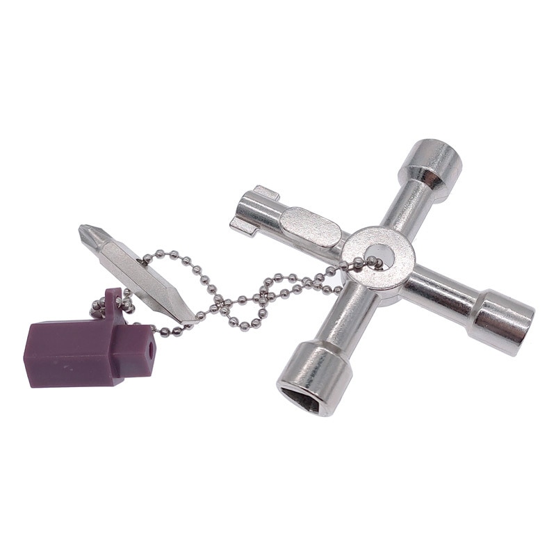 Universal Cross KEY electrical cabinet key Triangle 5 in 1 Train Electrical Elevator Cabinet Valve Alloy Triangle Square