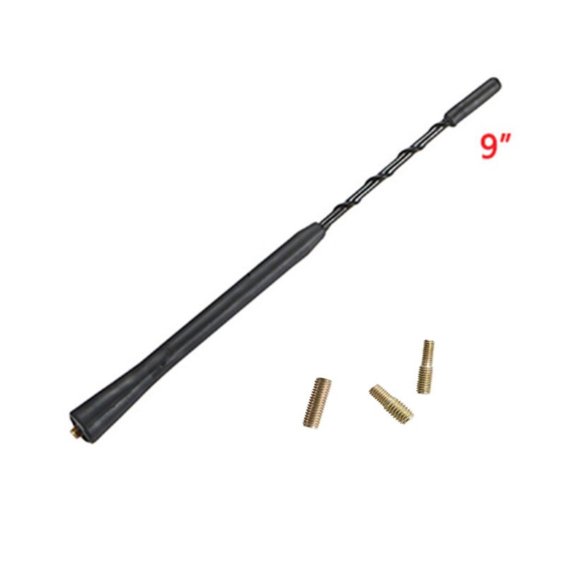 Mutips universell bil anti-støy fleksibel tak mast pisk stereo radio fm/er signal antenne forsterket antenne tilbehør styling: 9 tommer