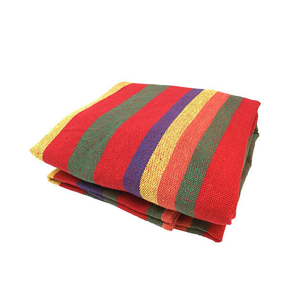 Rode Strepen Hangmat Katoenen Touw Outdoor Swing Stof Camping Opknoping Canvas Bed