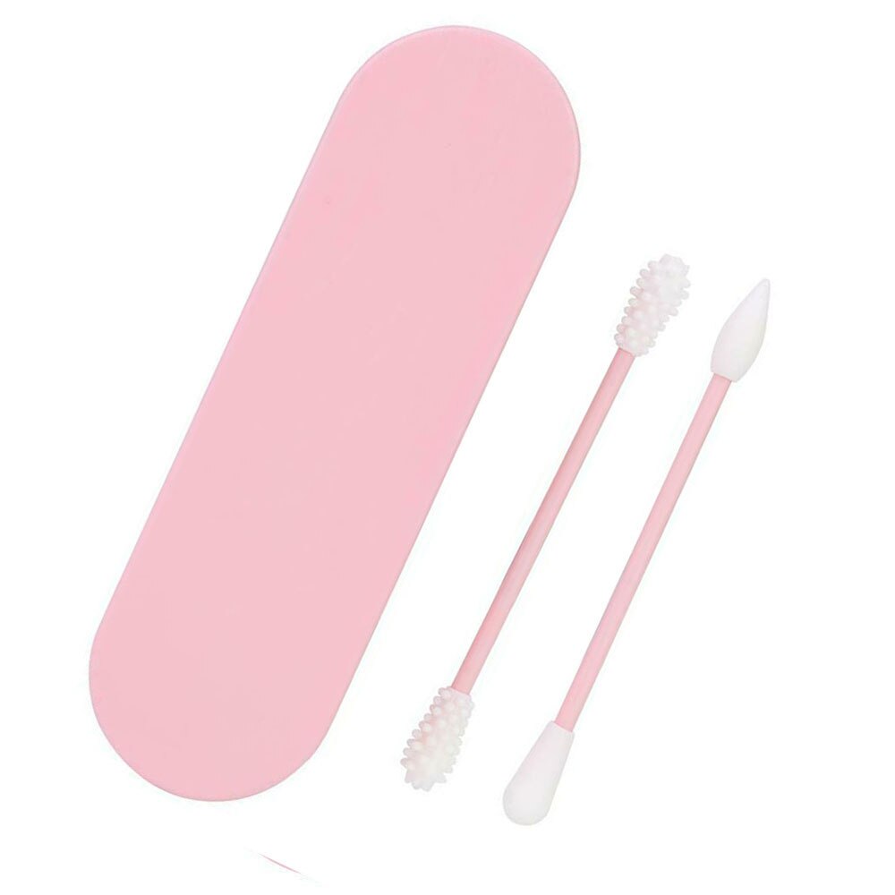 Kit De Cotons-tiges Réutilisables En Silicone Lavable - Pour Nettoyage Des Oreilles Et Démaquillage - Neuf