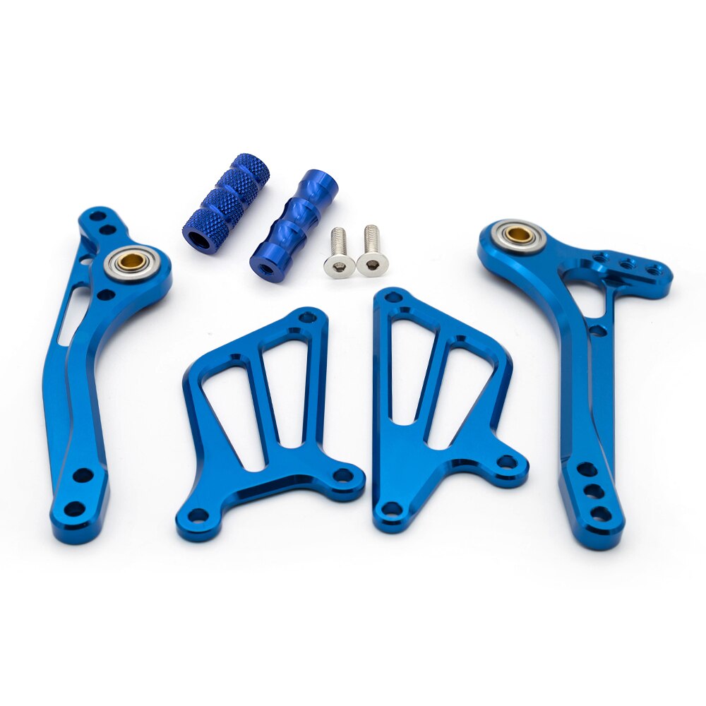 Voor Kawasaki ZX6R Zx 6R 05-08 Cnc Aluminium Motorfiets Achteren Geplaatste Voetsteun Footpeg Pedaal Achter Set Foot Rest accessoires Deel: A set Blue