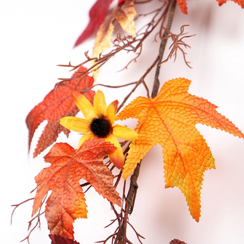 String Light Garland Decor Artificial Flowers Maple Leaves Artificial Autumn Plants Stylish Simplicity Shining Like Stars