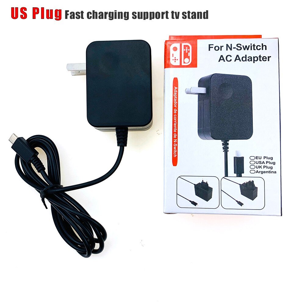 Ładowarka AC USB-C do Nintendo Switch / Lite - Zasilacz UE/USA Szybkie Ładowanie: Szybkie ładowanie Wtyczka USA