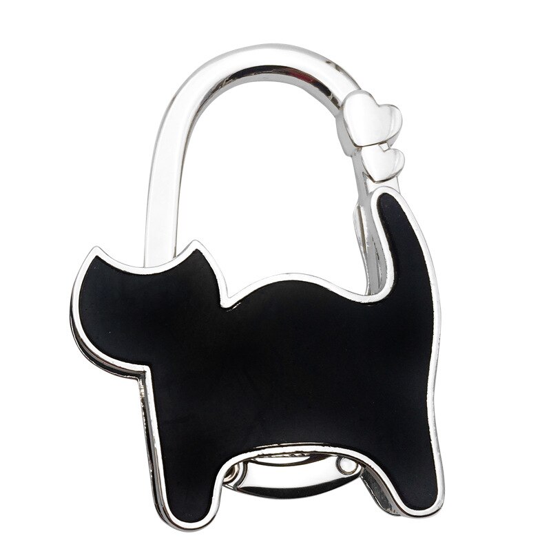 Bolsa monedero plegable Unisex para gatos, con diamantes de imitación, gancho para colgar, Seguro