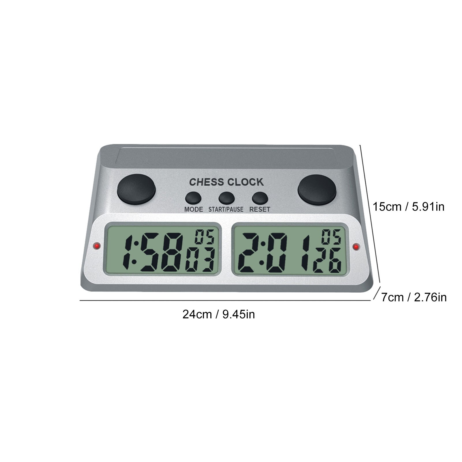 Retro Analog Chess Clock Timer-Wind-Up Mechanical Chess Clock, No Battery Needed (Black): B