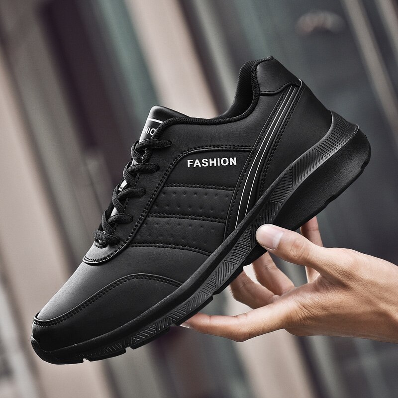 Mænd fritidssko læder sneakers mænd sko komfortable mandlige støvler udendørs lys gå fodtøj herre sko