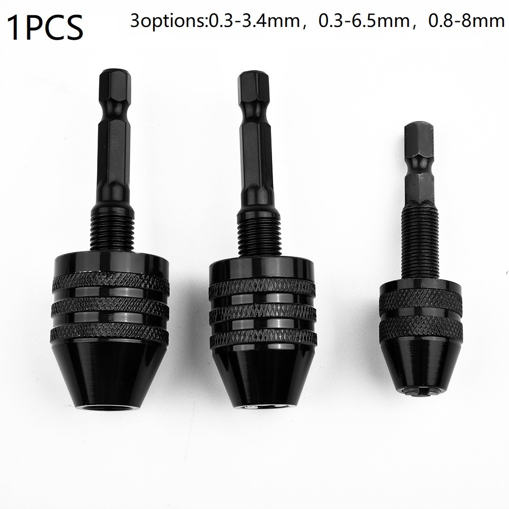Mini portabrocas sin llave de 0,3-8mm, brocas eléctricas autoapretadas, herramientas de fijación de pinza, convertidor de cambio rápido de vástago hexagonal de 1/4 pulgadas