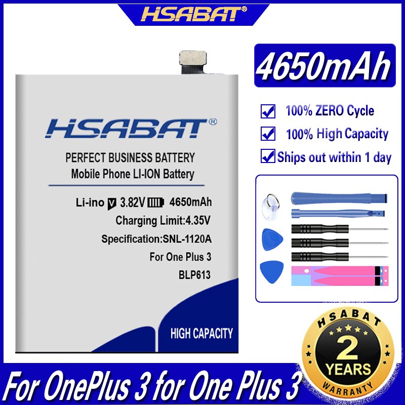 HSABAT BLP633 BLP637 BLP571 BLP597 BLP613 BLP607 BLP657 BLP685 Battery for Oneplus 1+ 1 + for one Plus 2 3 5 6 6T X 3T A3010