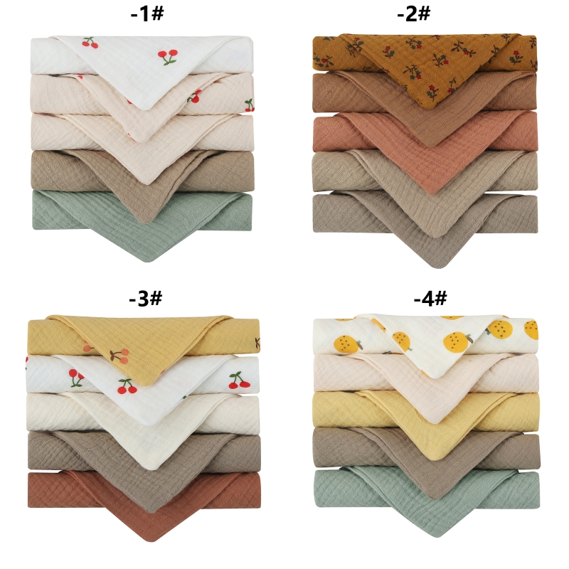 5 Stck Handtuch Baby Waschlappen Baby Handtuch Taschentuch Baumwolle Spucktuch Weichen, Saugfähigen Blick Kindergarten Waschlappen