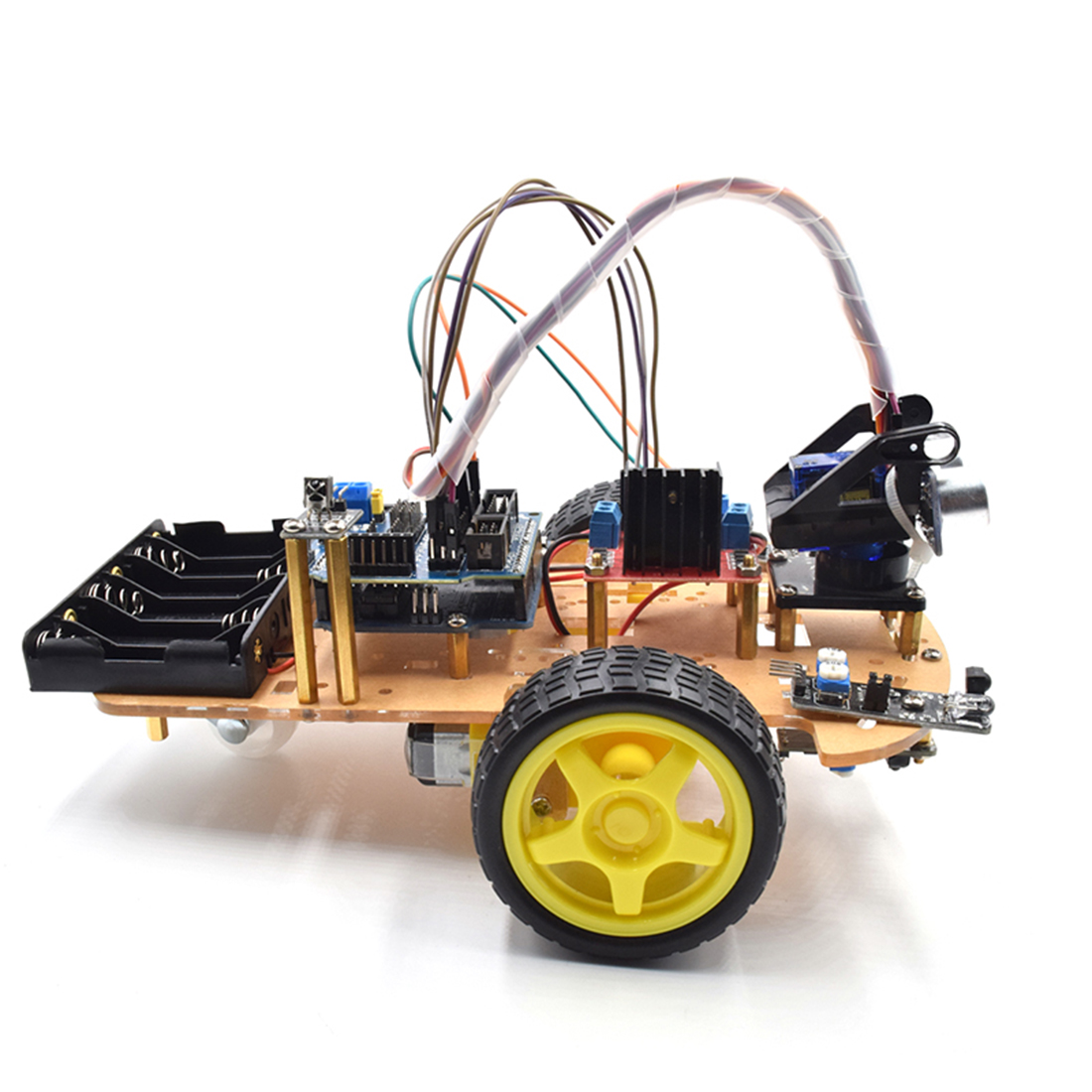MODIKER Wireless Remote Control Smart Car DIY Kit Infrared Control Robot Car DIY Kit for Arduino High-teach Programmable Toys