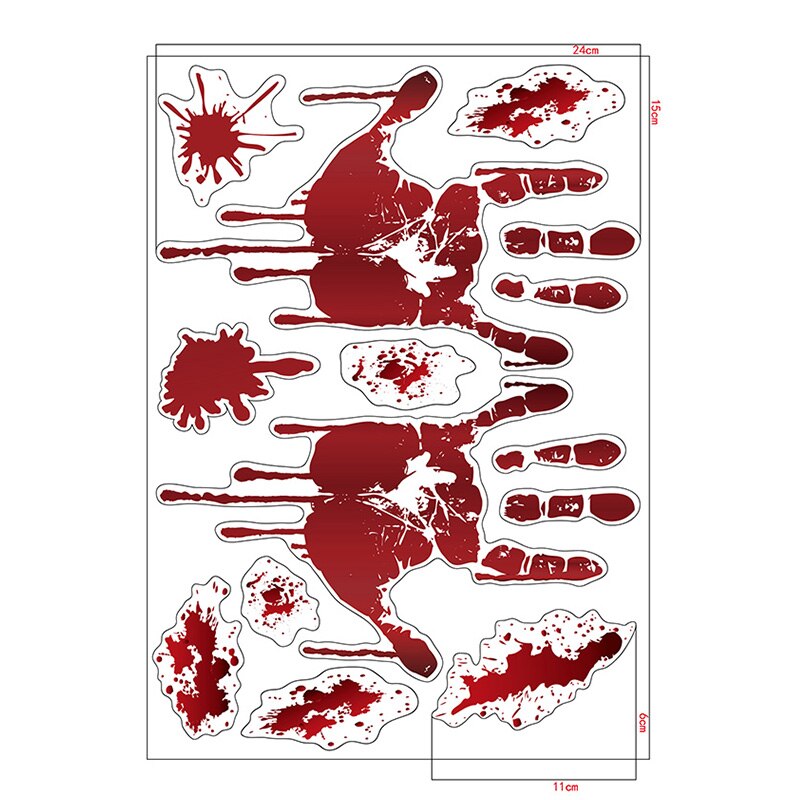 Horrible Halloween Bloody Handprint stickers Wall Window Door Home Decal Stickers Halloween Party Decoration Haunted House Prop: Style4