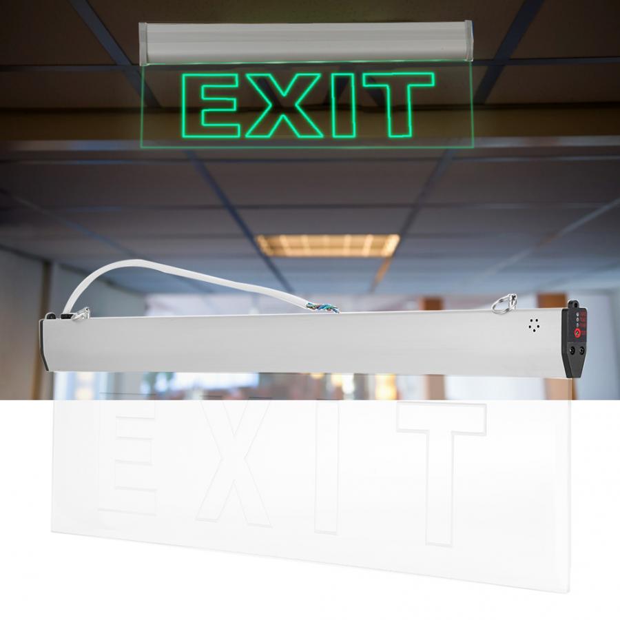 AC220V 3W LED IP30 600x200mm/23.62x7.87in Emergency Exit Evacuation Indicator Light Evacuation Light Exit