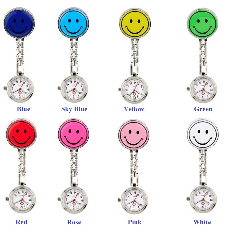 10 unids/lote unisex popular mujeres enfermera sonrisa relojes de bolsillo Hospital hombre Doctor hombre clip colgante Relojes: Please choose models