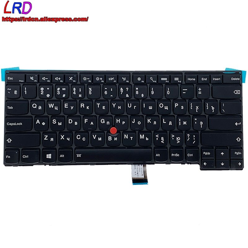 Originalt ru russisk bakgrunnsbelyst tastatur til lenovo thinkpad  t431s t440 t450 t460 t440s t450s t440p laptop 01 ax 333 med lys