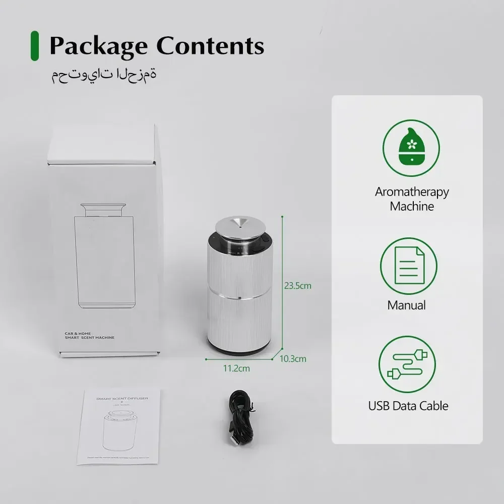 Diffuseur d'aromathérapie haut de gamme, désodorisant, matériel aromatique, chargement USB, décor STE, délit de bureau