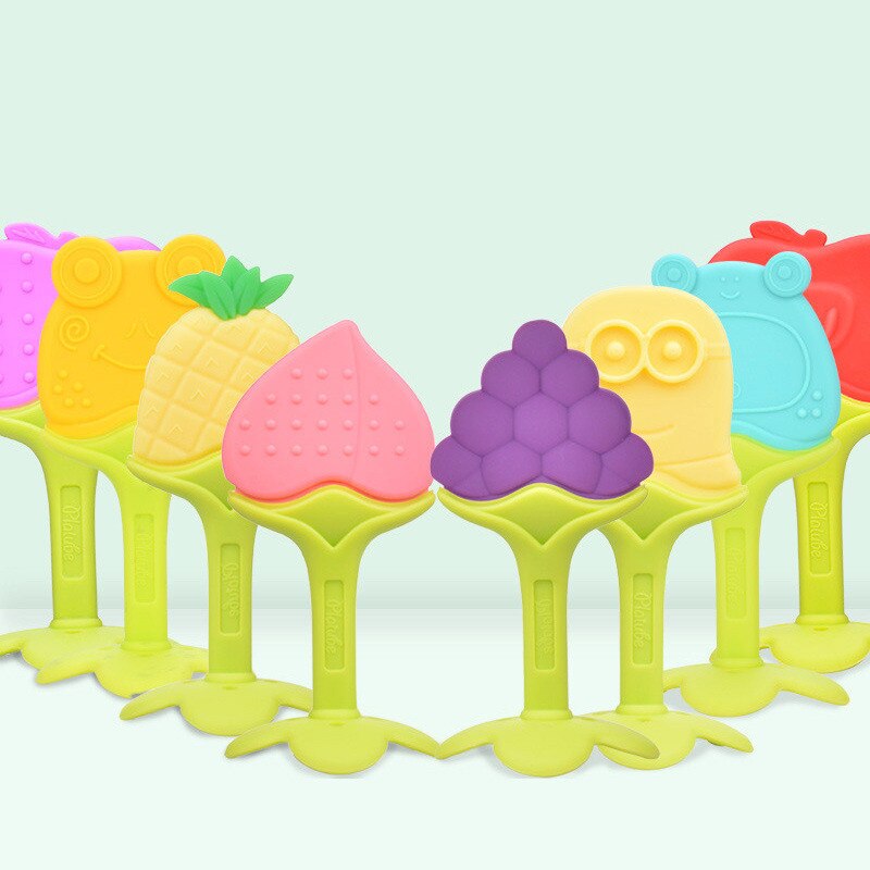1Pcs Trekken Bijtring Banaan Veiligheid Bpa Gratis Food Grade Siliconen Fruit Baby Baby Kids Tandenborstel Speelgoed Baby Kauwen