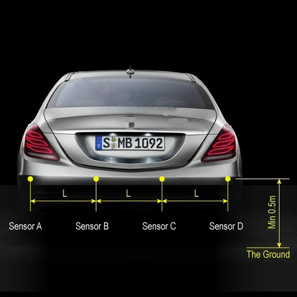 Parkeer Sensor met 4 Sensor LED Reverse Backup Radar Alarm Systeem Kit Auto Reverse Rear Monitor Parking Assistance