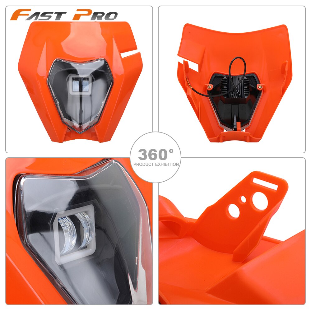Faro LED para motocicleta faro linterna para cabeza para KTM EXC EXCF SX SXF XC XCF XCW XCFW TPI 125, 150, 250, 300, 350, 450, 530 MX ADV-