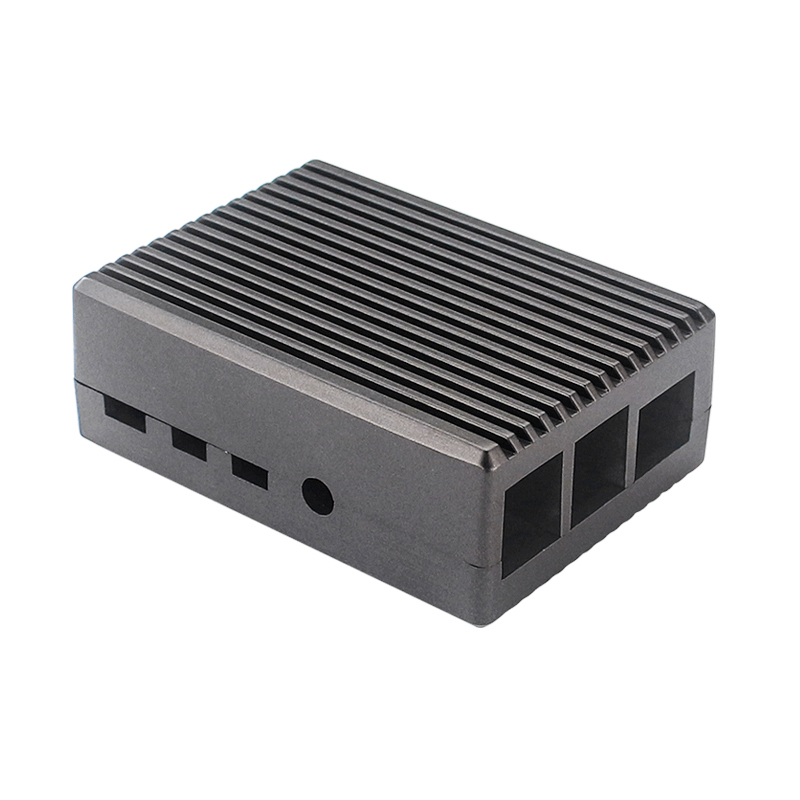 Aluminum Alloy Case for Raspberry Pi 4 Black Box Metal Shell Passive Cooling Enlosure Case for Raspberry Pi 4 Model B: GRAY