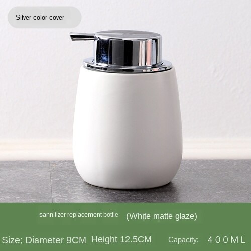 Ceramic Liquid Soap Dispenser Bottle Shower Gel Dispensers Portable Liquid Soap Bottle Lotion Dispensing Bathroom Accessories: D