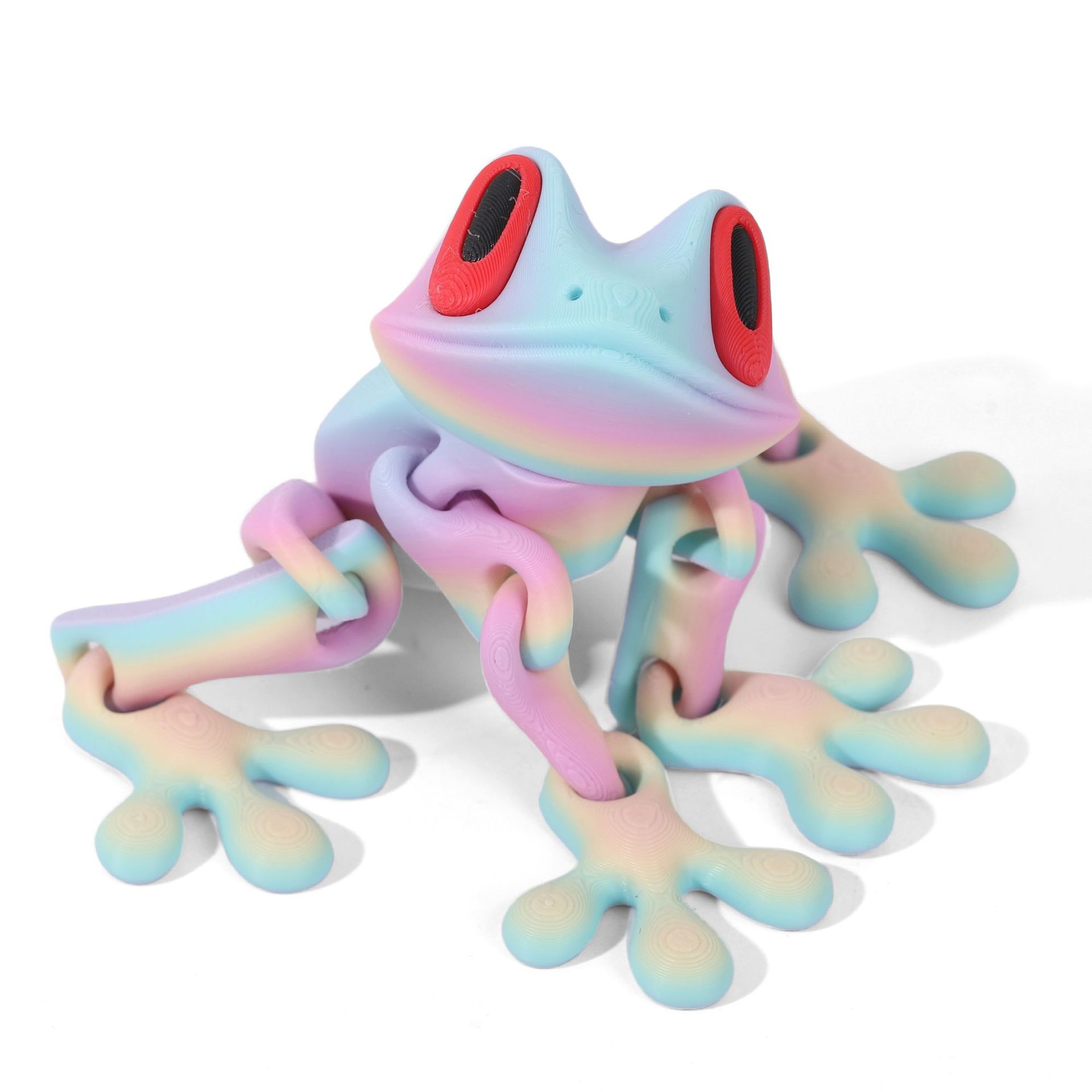 1pc koelkastmagneten in de vorm van een kikker, serie 3d, print met cartoonafbeelding van een kikker, magnetisch keukenaccessoire: Wit