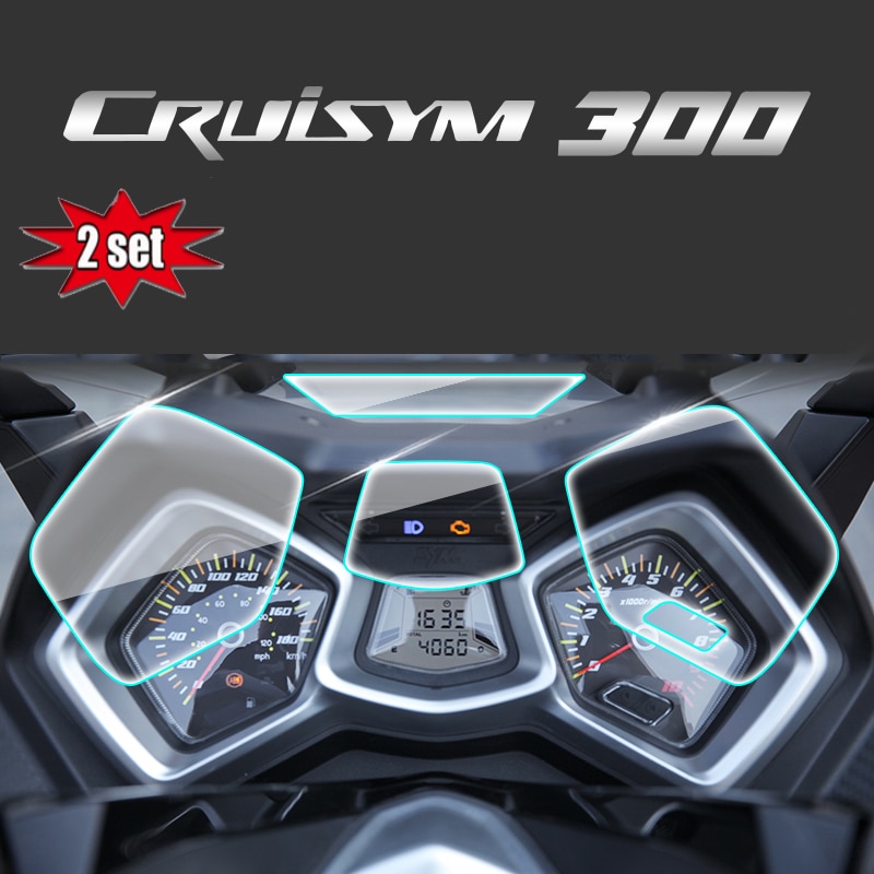 2 Set Motorfiets Tpu Instrument Cruisym Snelheidsmeter Bescherming Film Voor Sym Cruisym 300 Joymax Z300 Accessoires