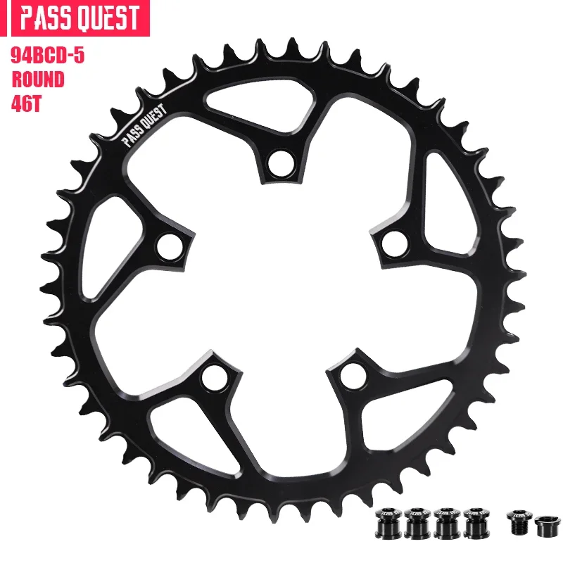 Pass Quest 94 Bcd Kettingblad 5 Bout Rond Smal Breed Kettingblad 32/34/36/38/40/42/44/46T Voor 10/11/12 Speed Fietsketting