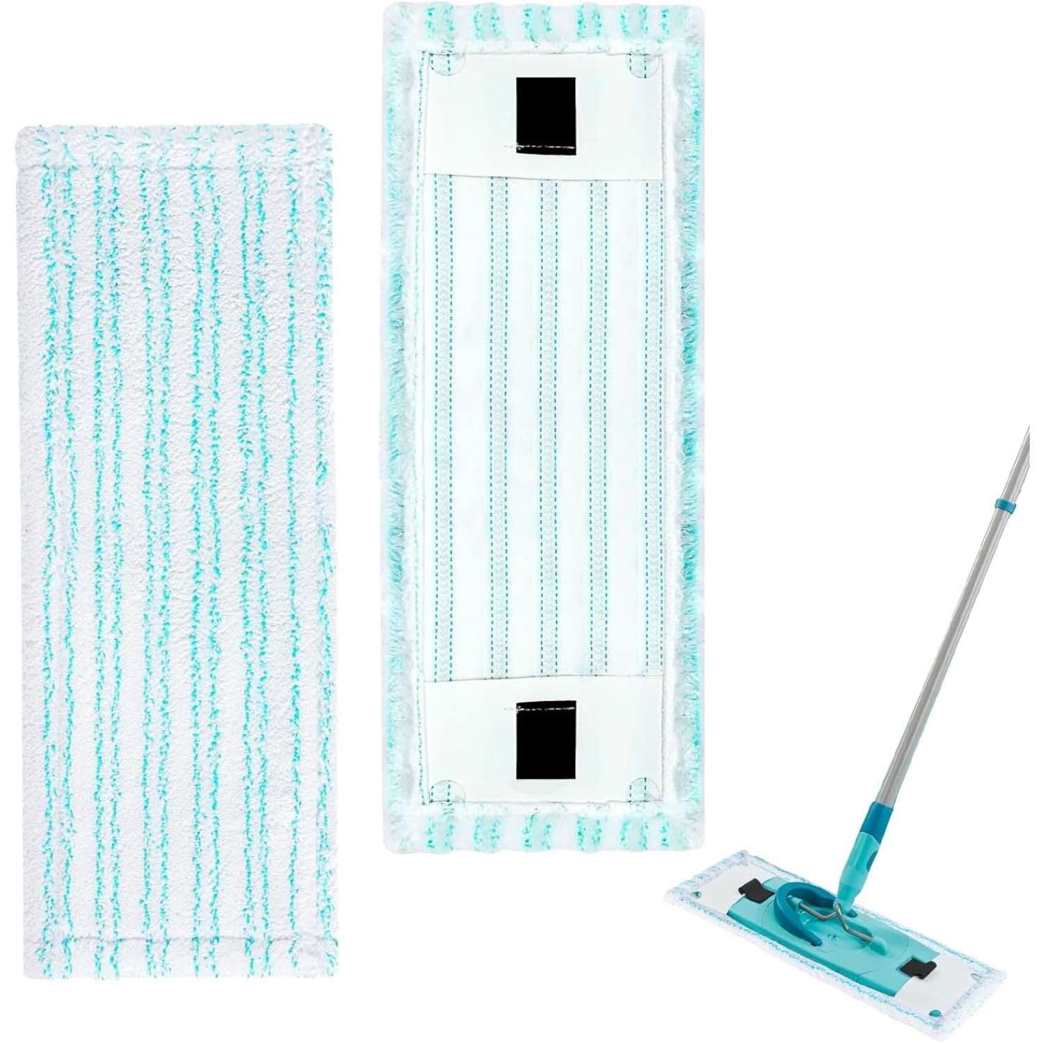 Floor Mop Covers for Leifheit Clean Twist M Ergo Micro Duo, Wiper Covers, Microfiber Mop Head for Absorbent Floor Mop, No. 52123: light green