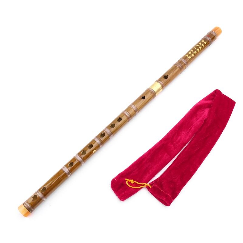 Flûte de Bambou Chinois Bois C D E F G Clé Flûte Traversière DiZi Directe
