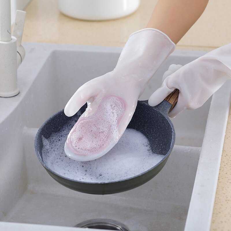 Gants de nettoyage en caoutchouc, brosse magique pour la vaisselle, brosse créative Durable, multifonction, fournitures de cuisine pour la maison