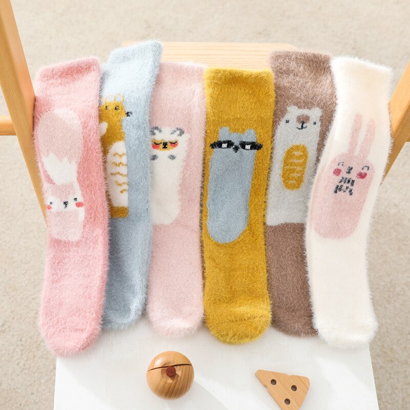 Calzini lunghi invernali per bambini ragazza ragazzi calzino termico in cotone per bambini bambini velluto calze alte al ginocchio calde accessori per bambini