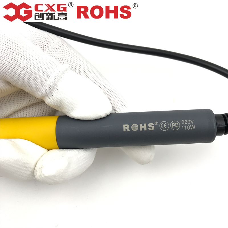 CXG ROHS Re60w/90w/110w LCD Temperature Digital LED Adjustable Electric Soldering Iron Solder Tips EU Plug +10pcs