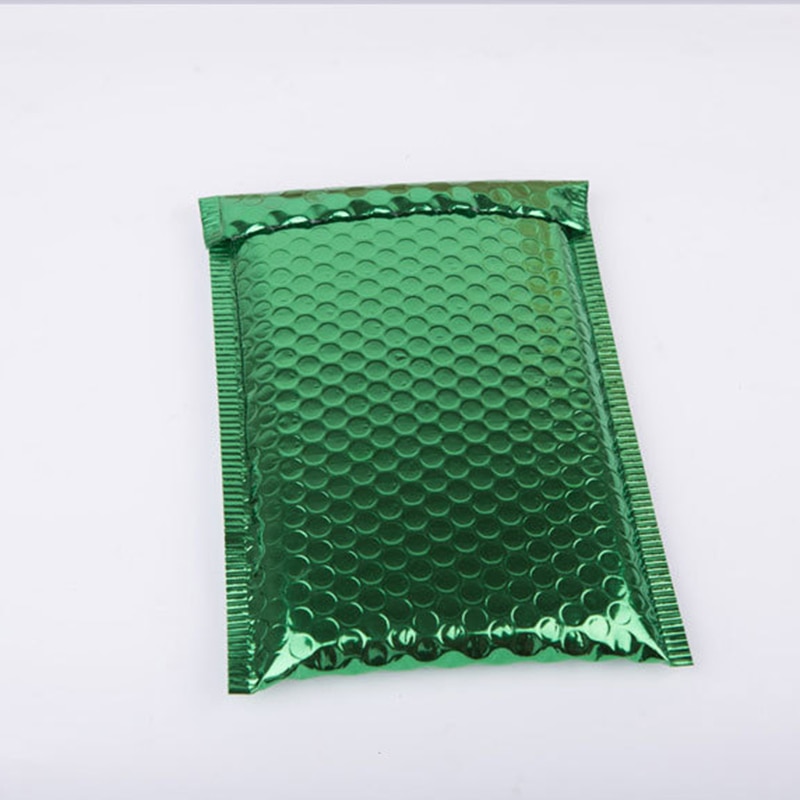 50Pcs/Lot 18*23cm Green Aluminized Film Bubble Envelope Shockproof Padded Envelope Self Seal Poly Mailer Waterproof Bag