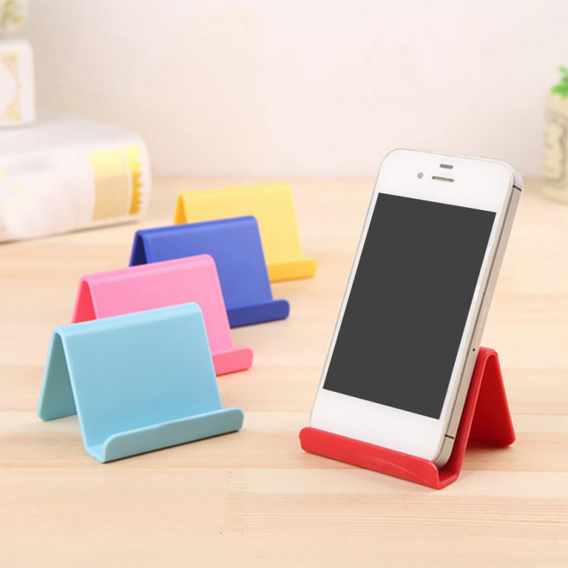 Mini Portable Mobile support pour téléphone bonbons support fixe fournitures pour la maison accessoires de cuisine décoration téléphone couleur aléatoire