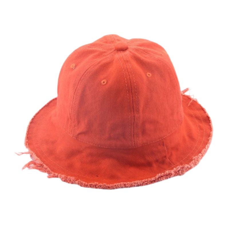 Chapeau en coton pour enfants en bas âge | Chapeau de seau floqué, couleur unie, Vintage, glands délavés à franges, large bord, Hip Hop enfant, chapeau de pêcheur