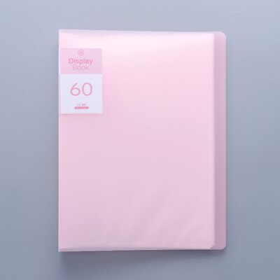 Displaybook Transparent Information Book Insert Folder Multi-layer Folder Student Folder Music Score Folder File Organizer: Pink 60 pages