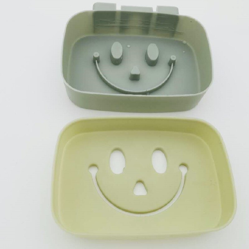 Smile shape soap holder no nail soap box Toilet shower tray draining rack bathroom gadgets soap dish bathroom soap rack