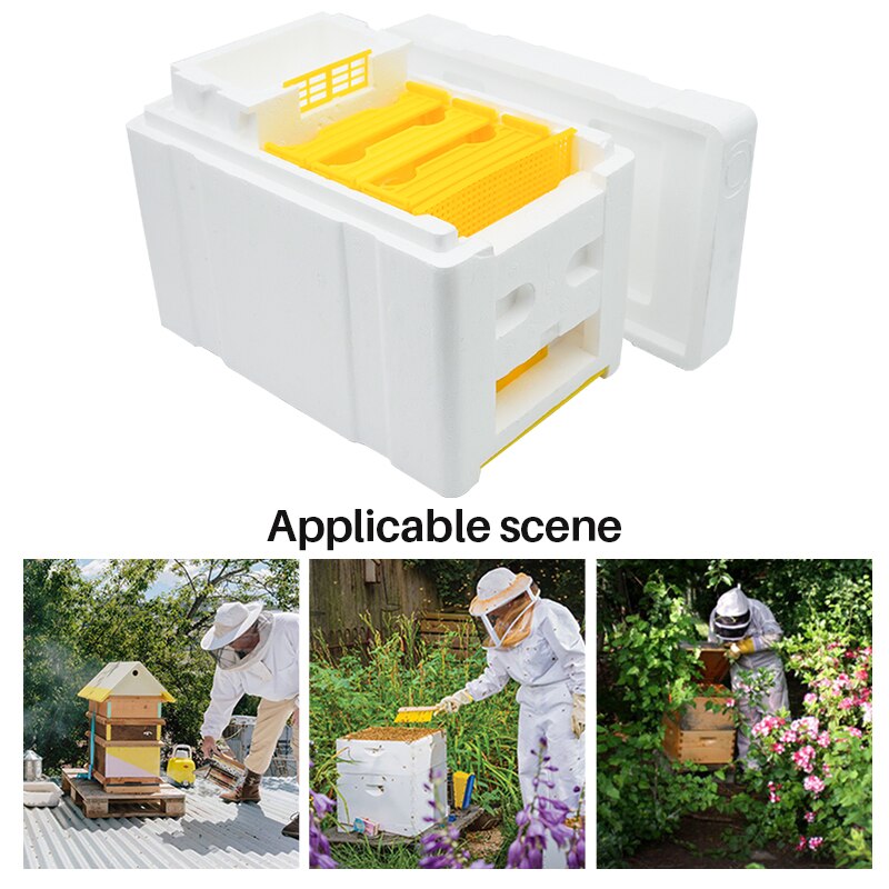 1 Set Beekeeping King BeeHive Tools Foam Beehives Nuc Harvest Pollination Box Beekeeper Bee Rearing Mating Hive Box Apiculture