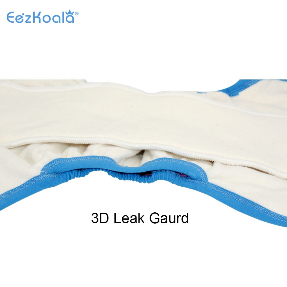 EezKoala Heavy Wetter AI2 Cloth Diaper Snap Insert Hemp Cotton Eco-Friendly Baby Nappy Waterproof Washable Night Nappies