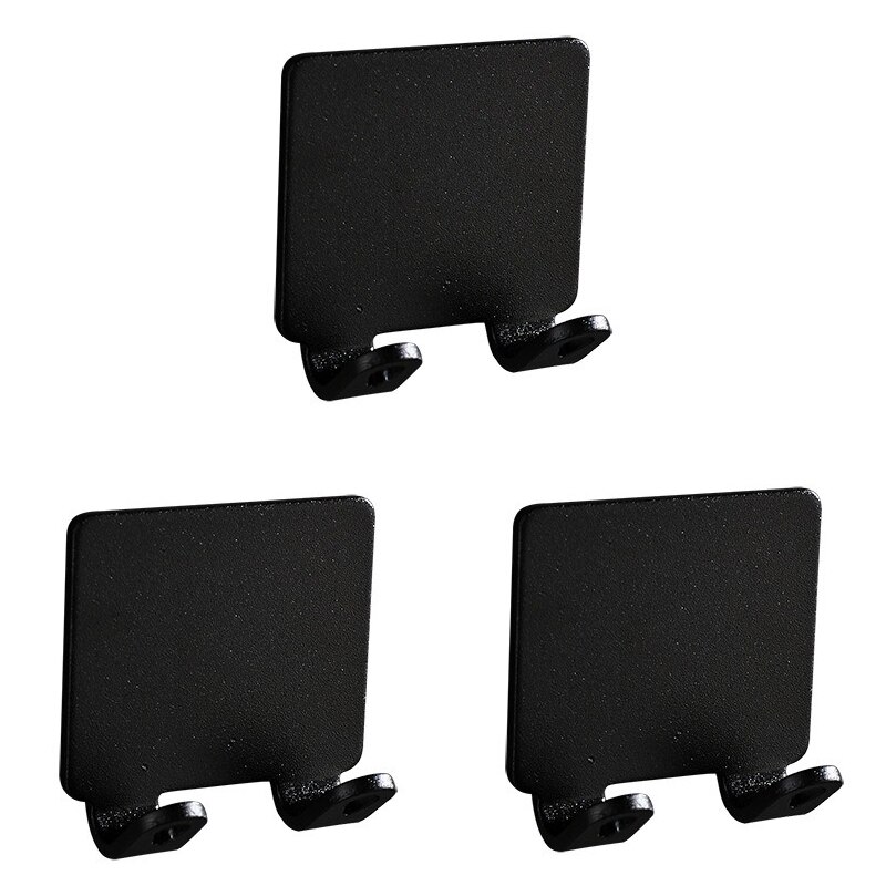 Soporte para maquinilla de afeitar para hombre, gancho de almacenamiento, estante de pared para baño, accesorios de cocina y pared, 5 piezas: 3pcs black