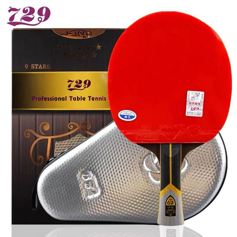 Raqueta de tenis de mesa Friendship 729 King 9 Star 8 Star, paleta de Ping Pong de carbono, bate de Ping Pong adhesivo alto con bolsa